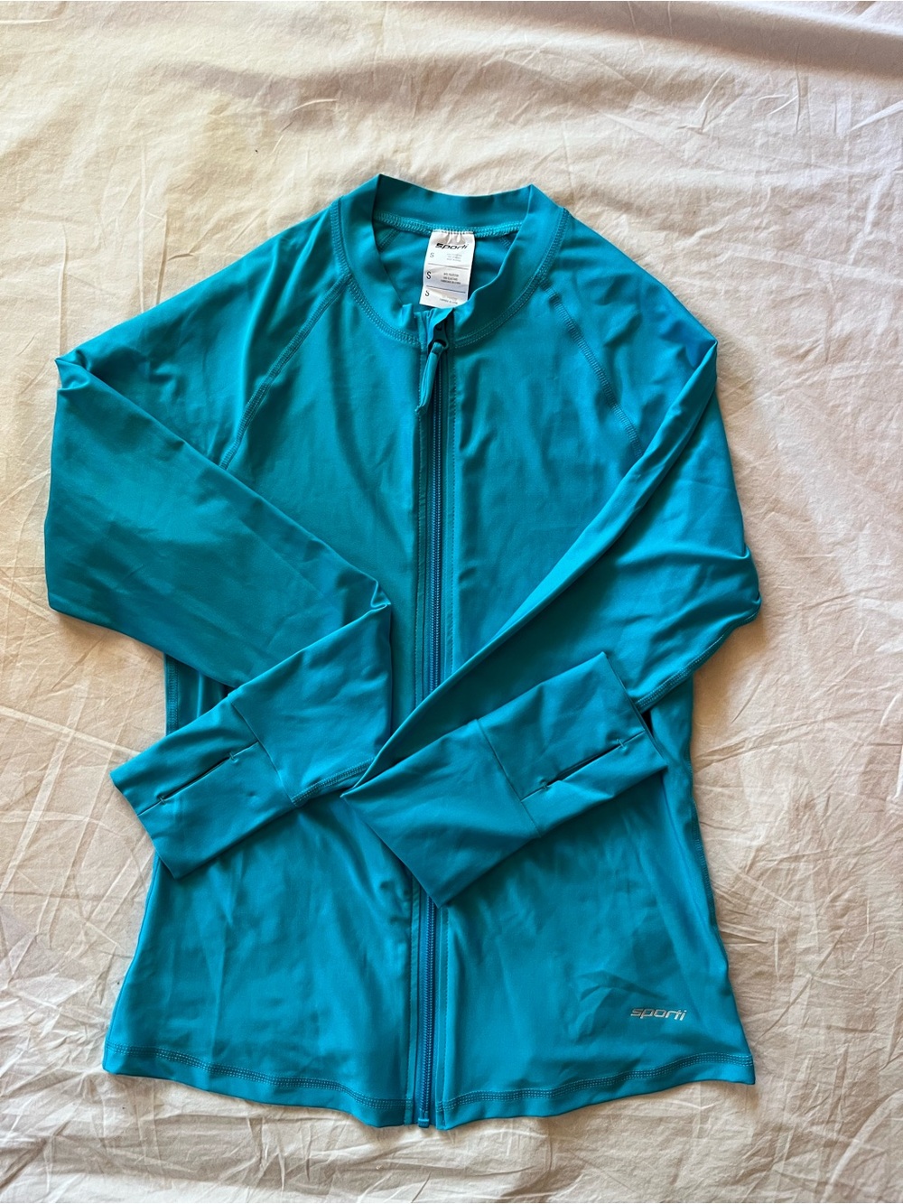 NWOT Women's Long Sleeve Zip Front UPF 50+ Rash Guard